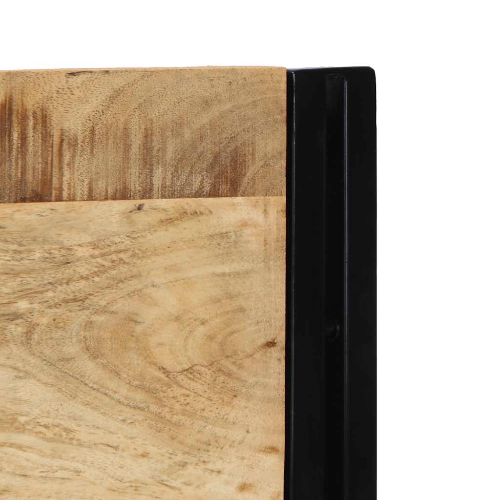 Kopfteil 100 cm Massivholz Mango und Eisen