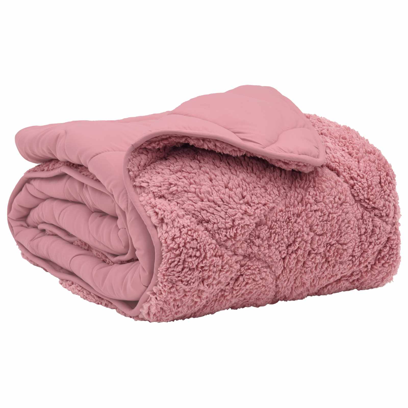 Sommerdecke Anthrazit 135 x 200 cm Mikrofaser und Teddy-Fleece