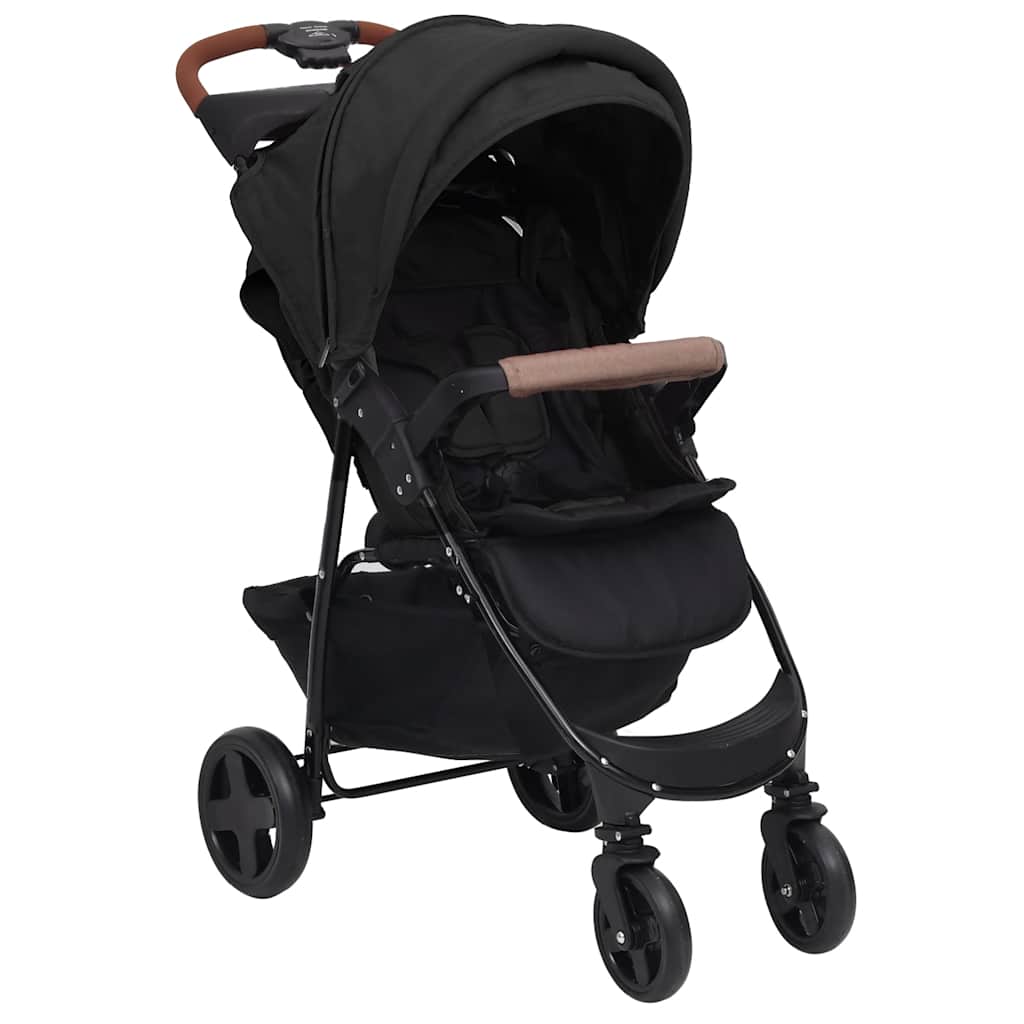 2-in-1 Kinderwagen Hellgrau Stahl