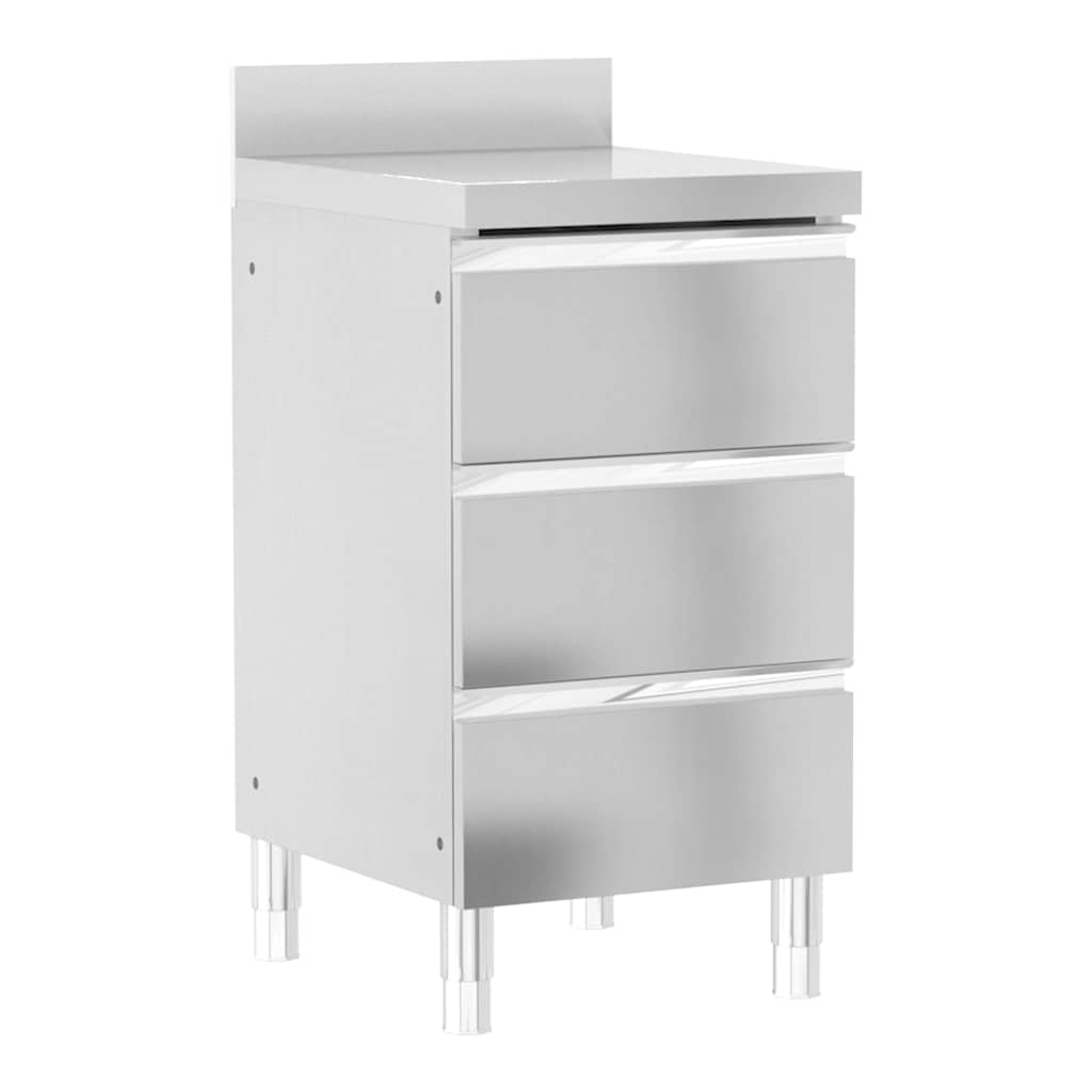 Gewerbe-Küchenschrank mit 2 Schubladen 50x60x96 cm