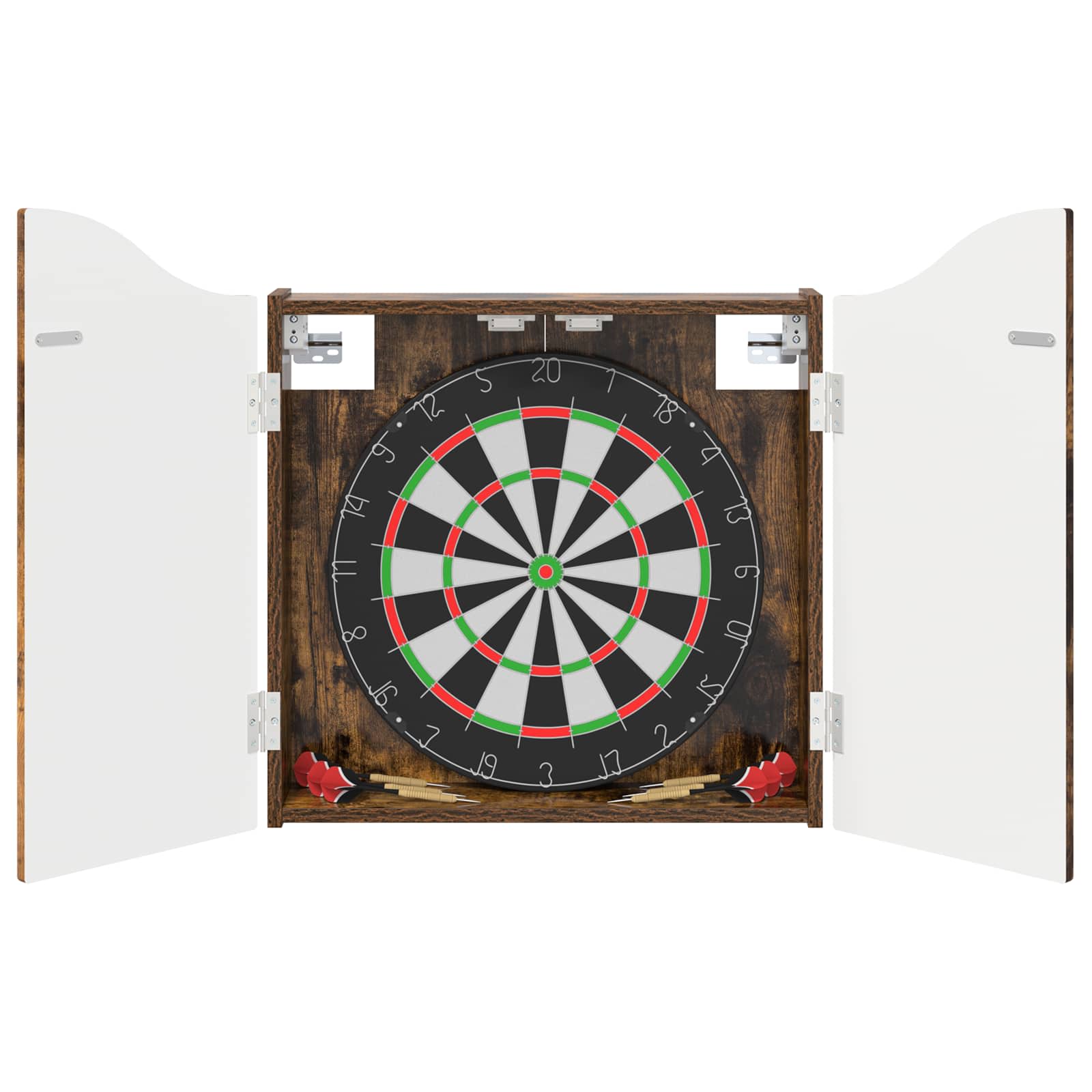 Dartboard Schrank Weiß 56 x 12 x 63 cm Holzwerkstoff