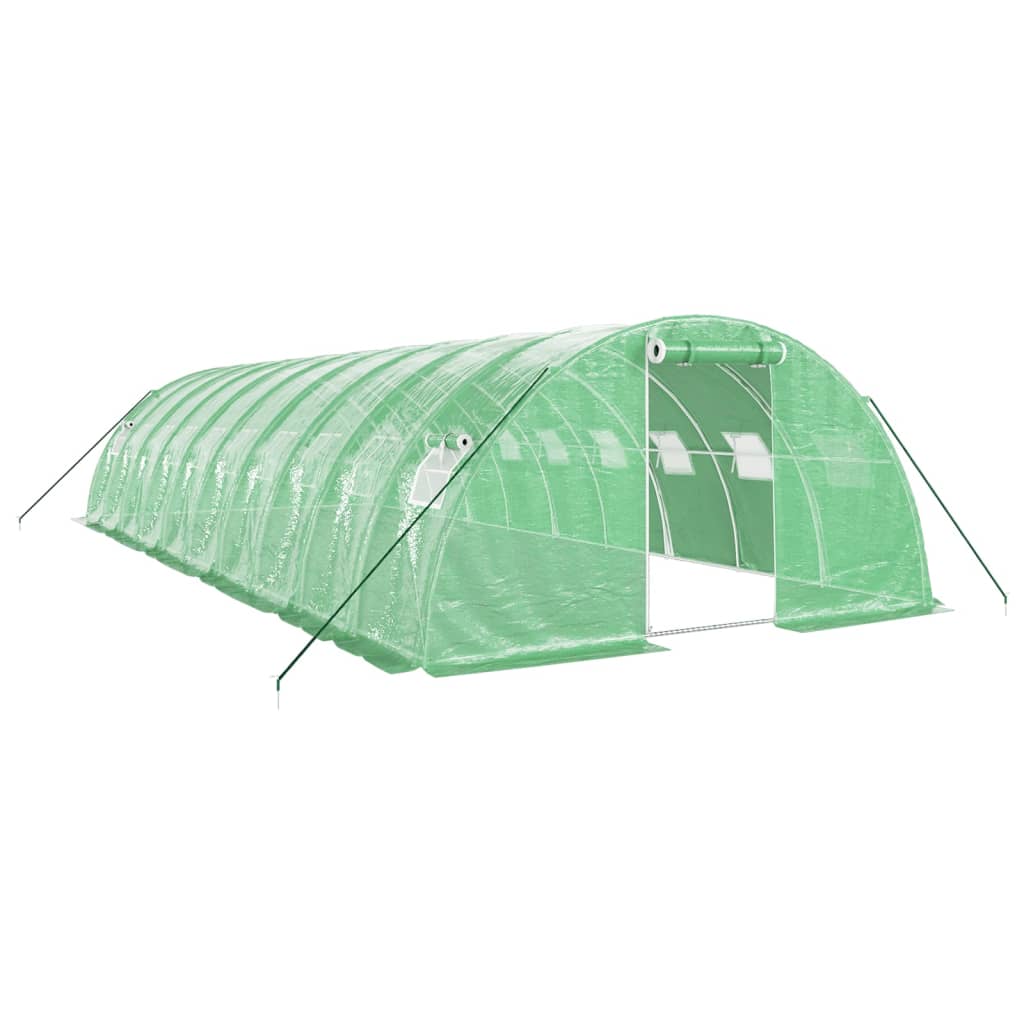 Gewächshaus mit Stahlrahmen Grün 8 m² 4x2x2 m