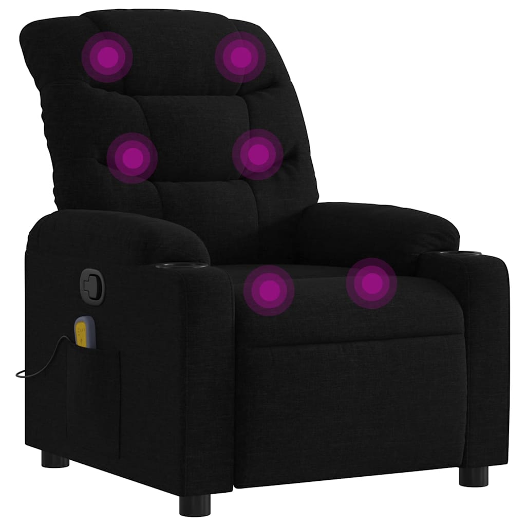Massage-Relaxsessel, hellgrauer Stoff