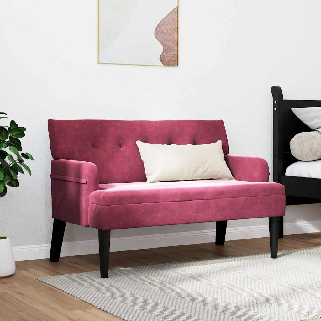 Chesterfield Bank Hellgrau 112 x 65,5 x 75 cm Samt
