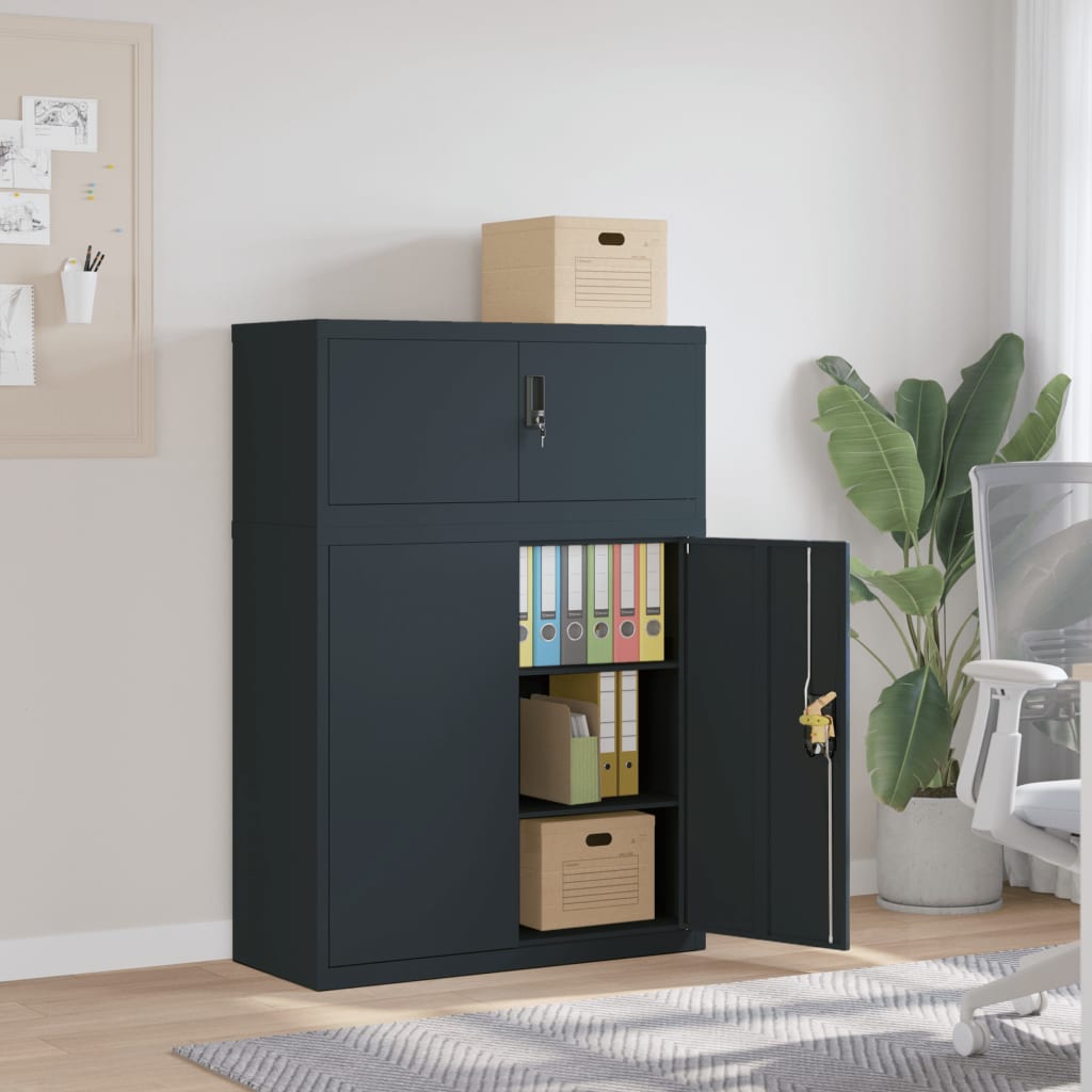 Aktenschrank Weiß 90x40x110 cm Stahl
