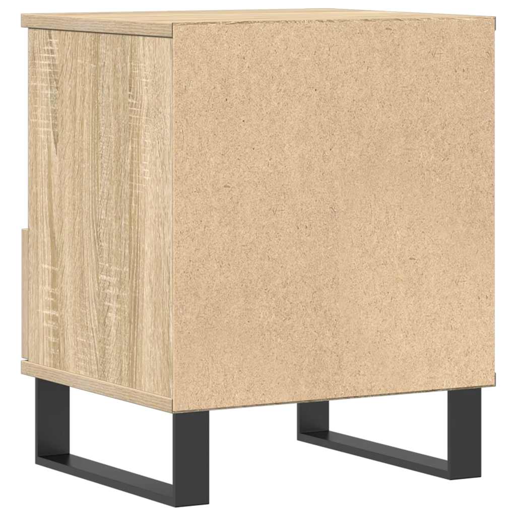 Bettschrank Schwarz Eichen-Optik 40 x 35 x 50 cm Holzwerkstoff