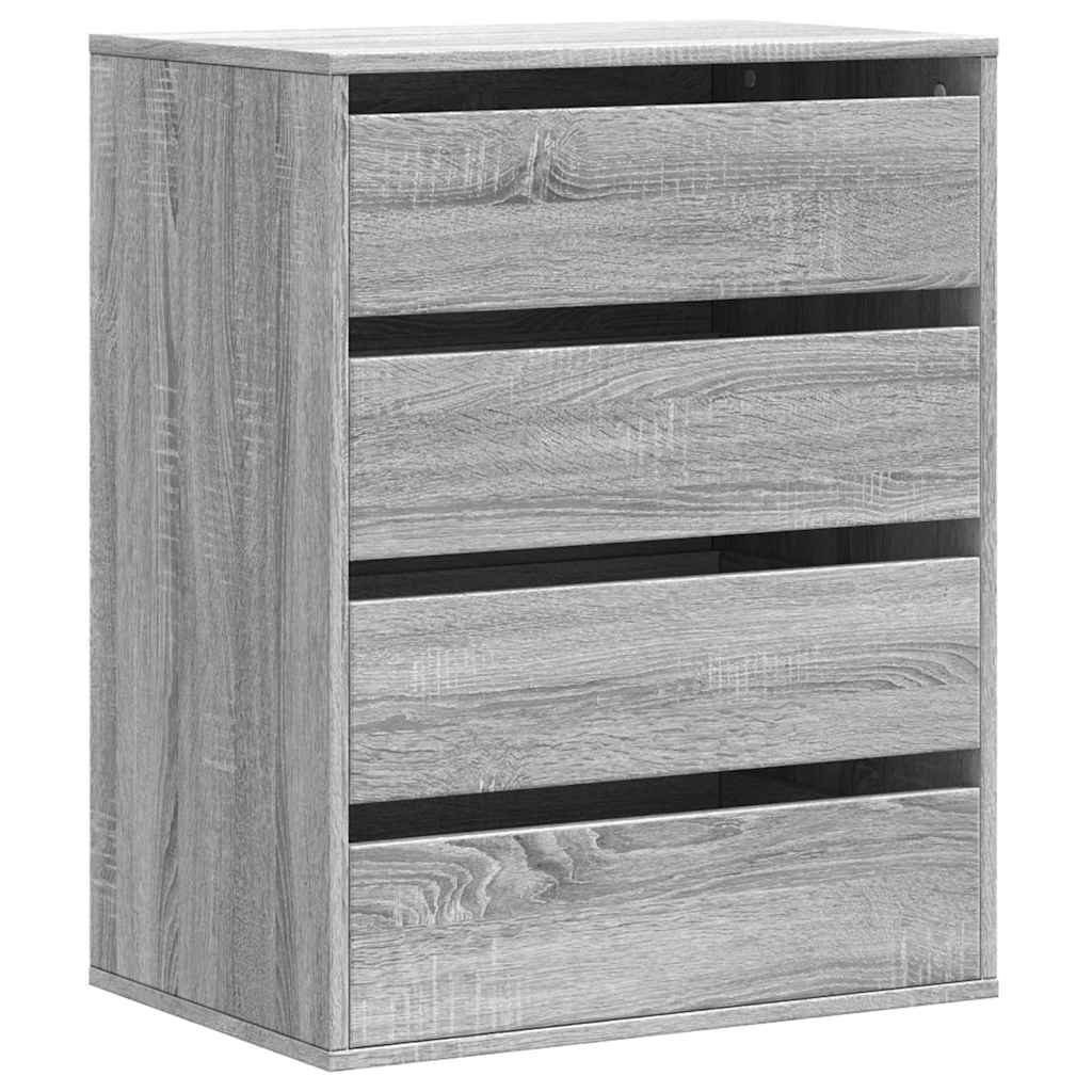 Schubladenschrank Schwarz Eichen-Optik 41 x 40 x 58 cm