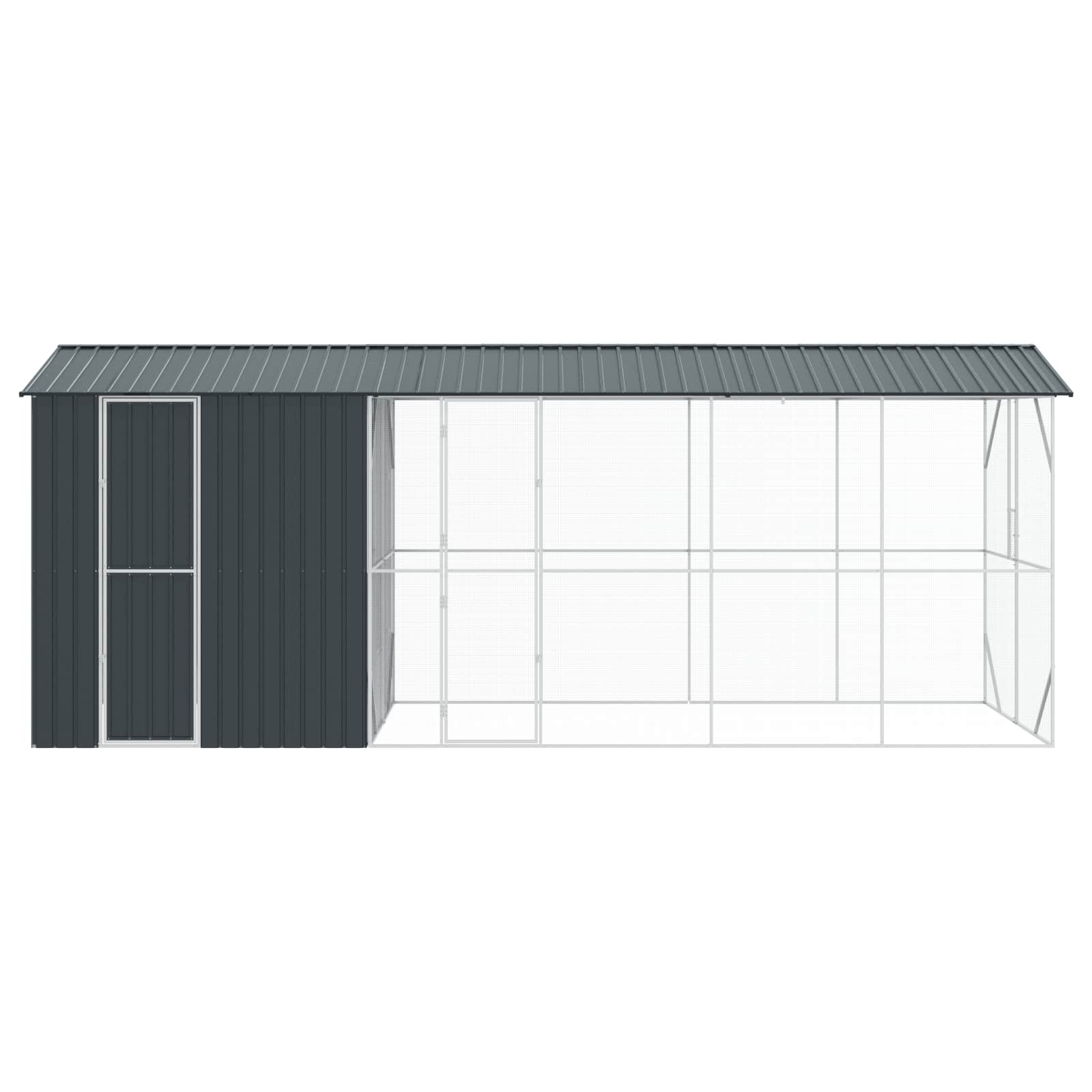 Vogelkäfig Anthrazit 422 x 103 x 142 cm Verzinkter Stahl