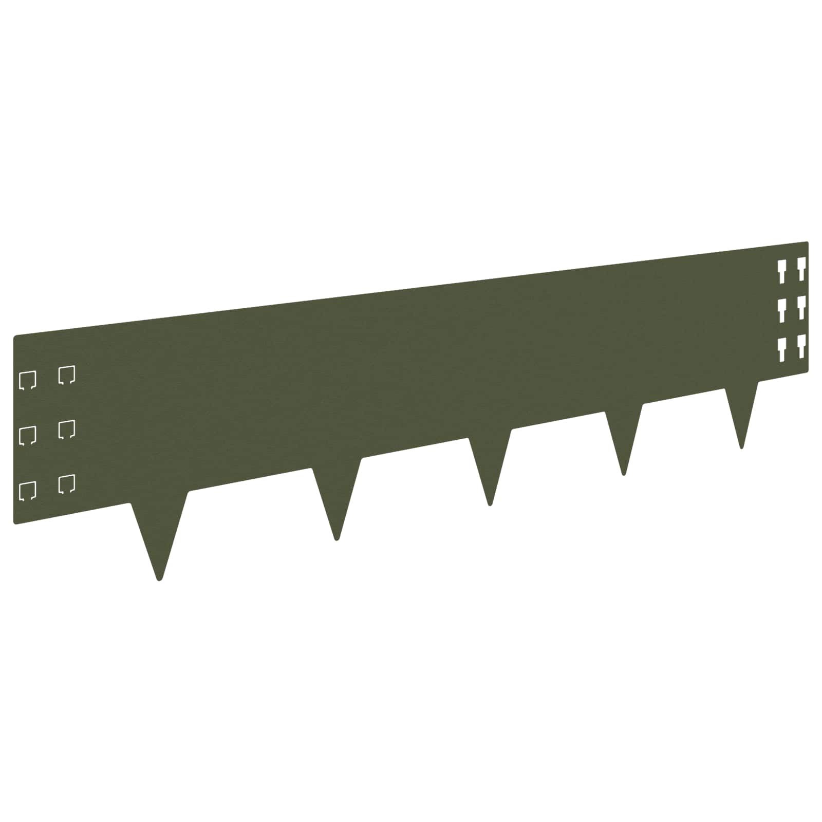 Raseneinfassung 10 pcs 100 x 12 cm Stahl Schwarz