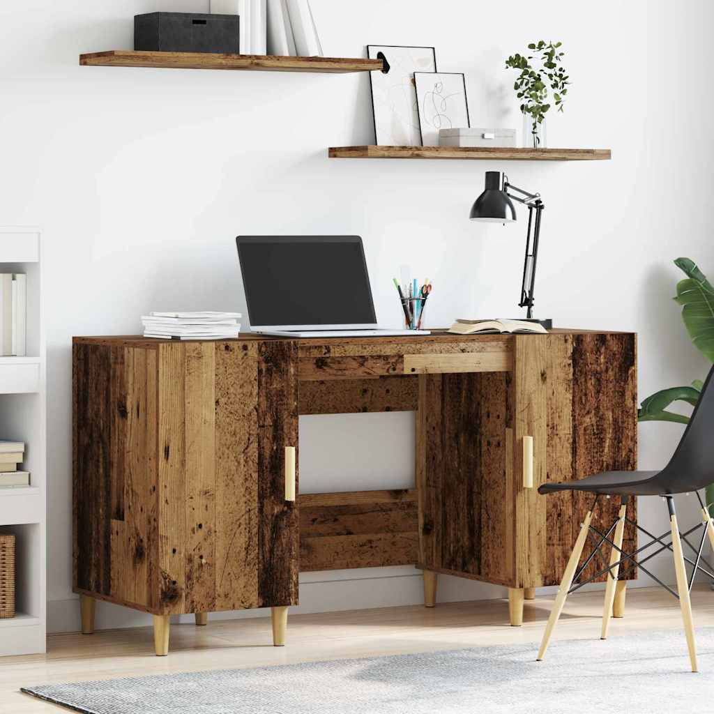 Schreibtisch Weiß 140x50x75 cm Holzwerkstoff