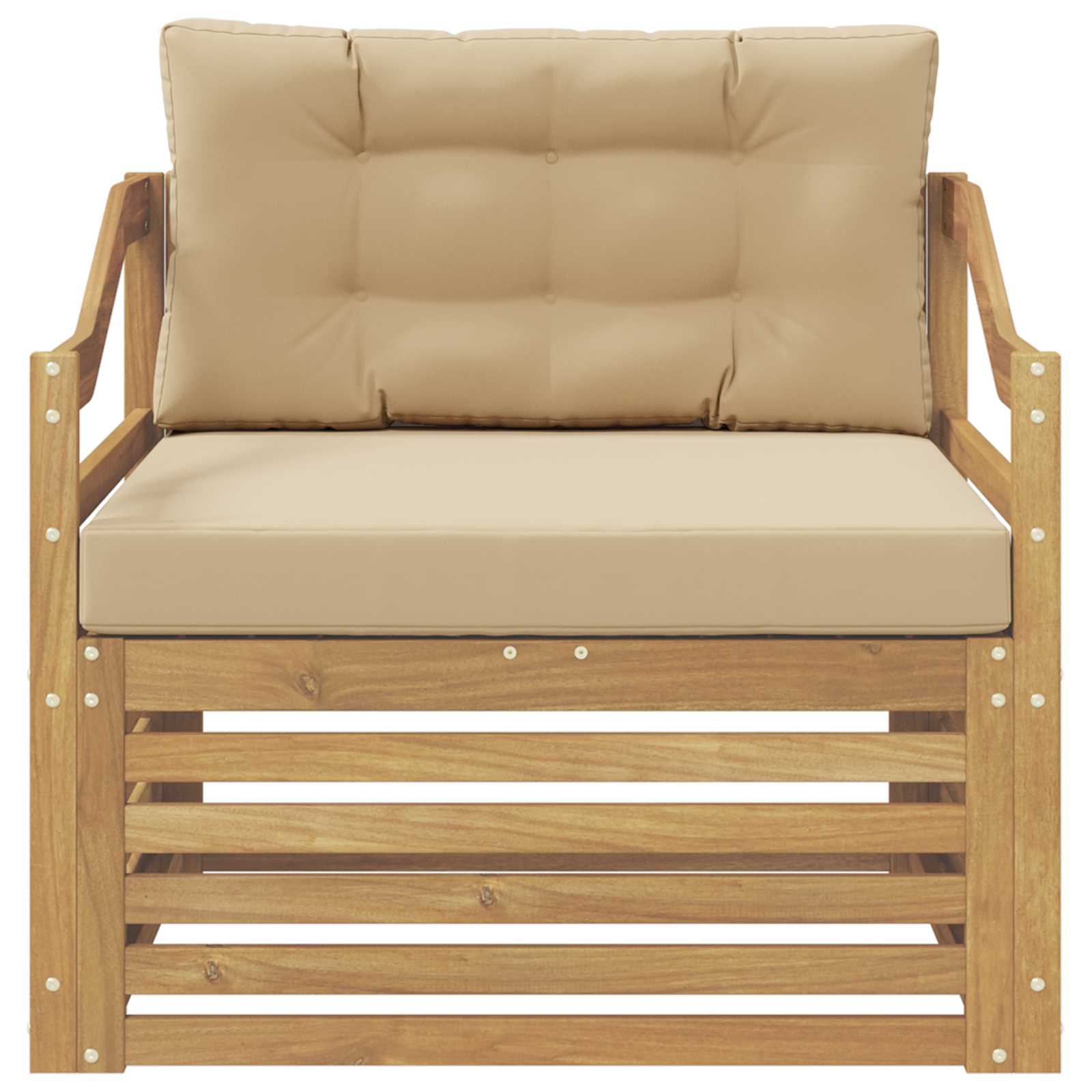 2 Stück Outdoor-Sofa Natur
