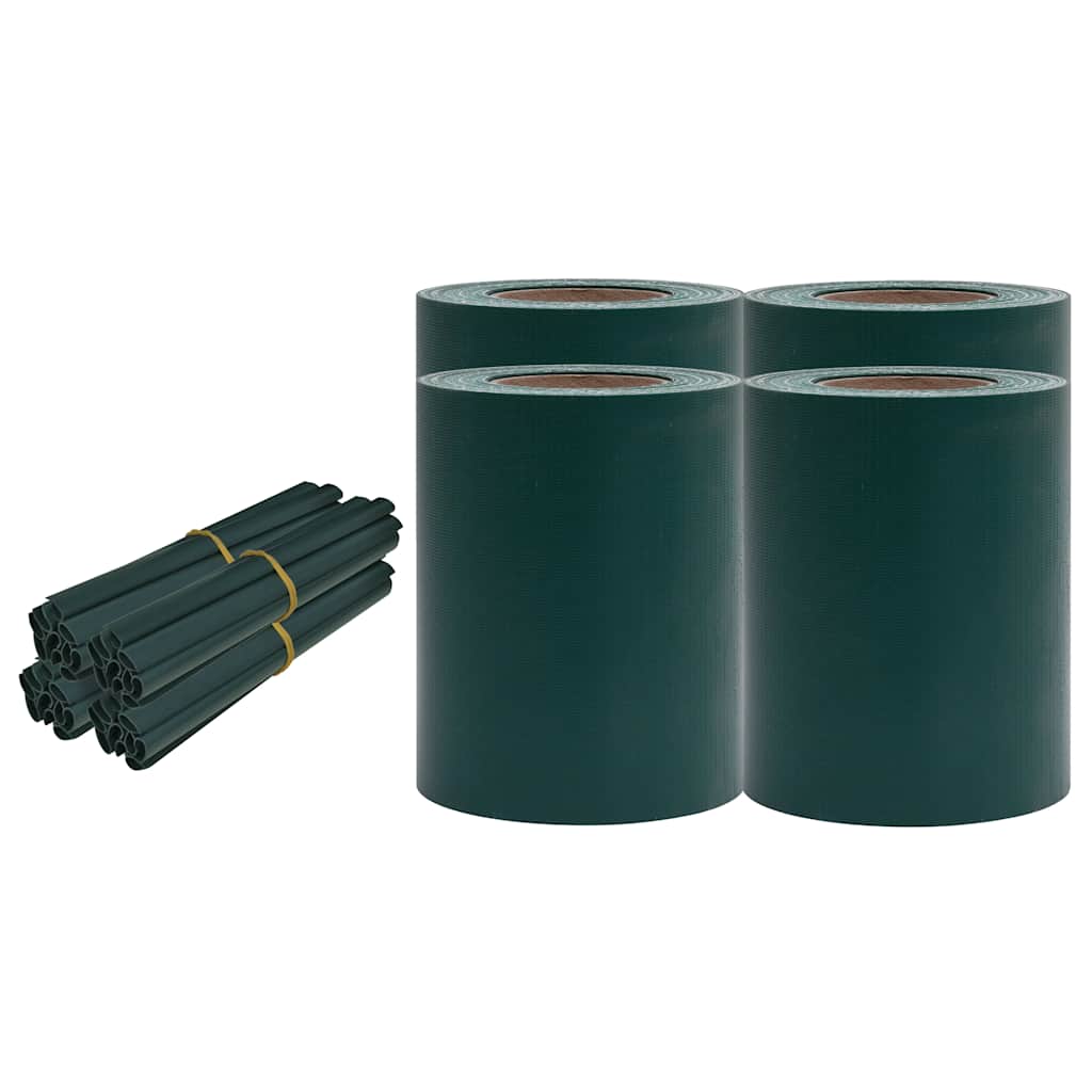 Garten-Sichtschutz 4 Stk. PVC 35x0,19 m Grün