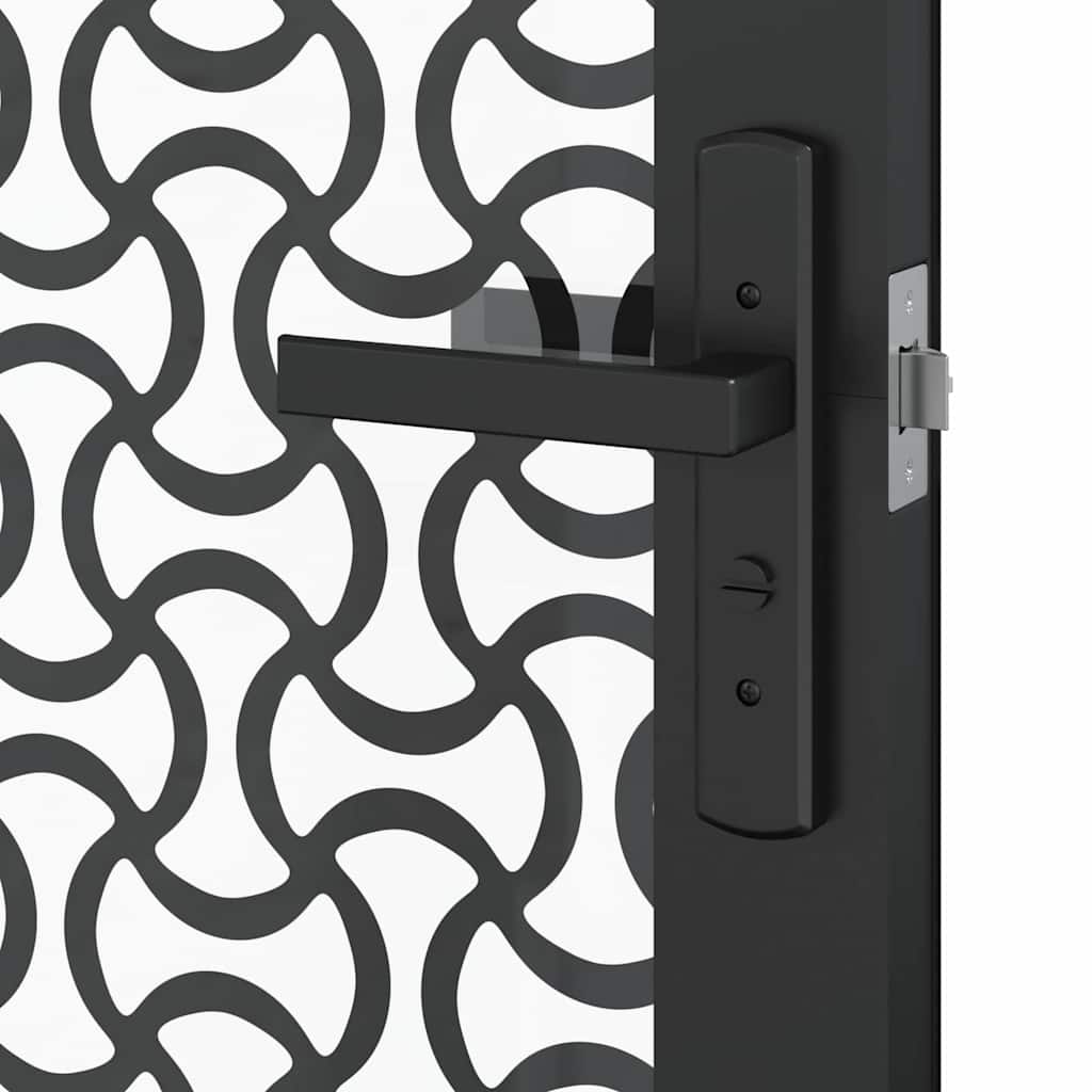 Innentür ESG Glas und Aluminium 76x201,5 cm Schwarz
