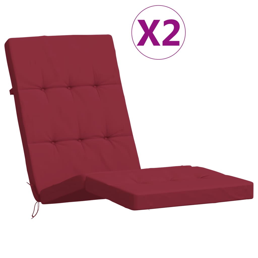 Liegestuhl-Auflagen 2 Stk. Creme Oxford-Gewebe