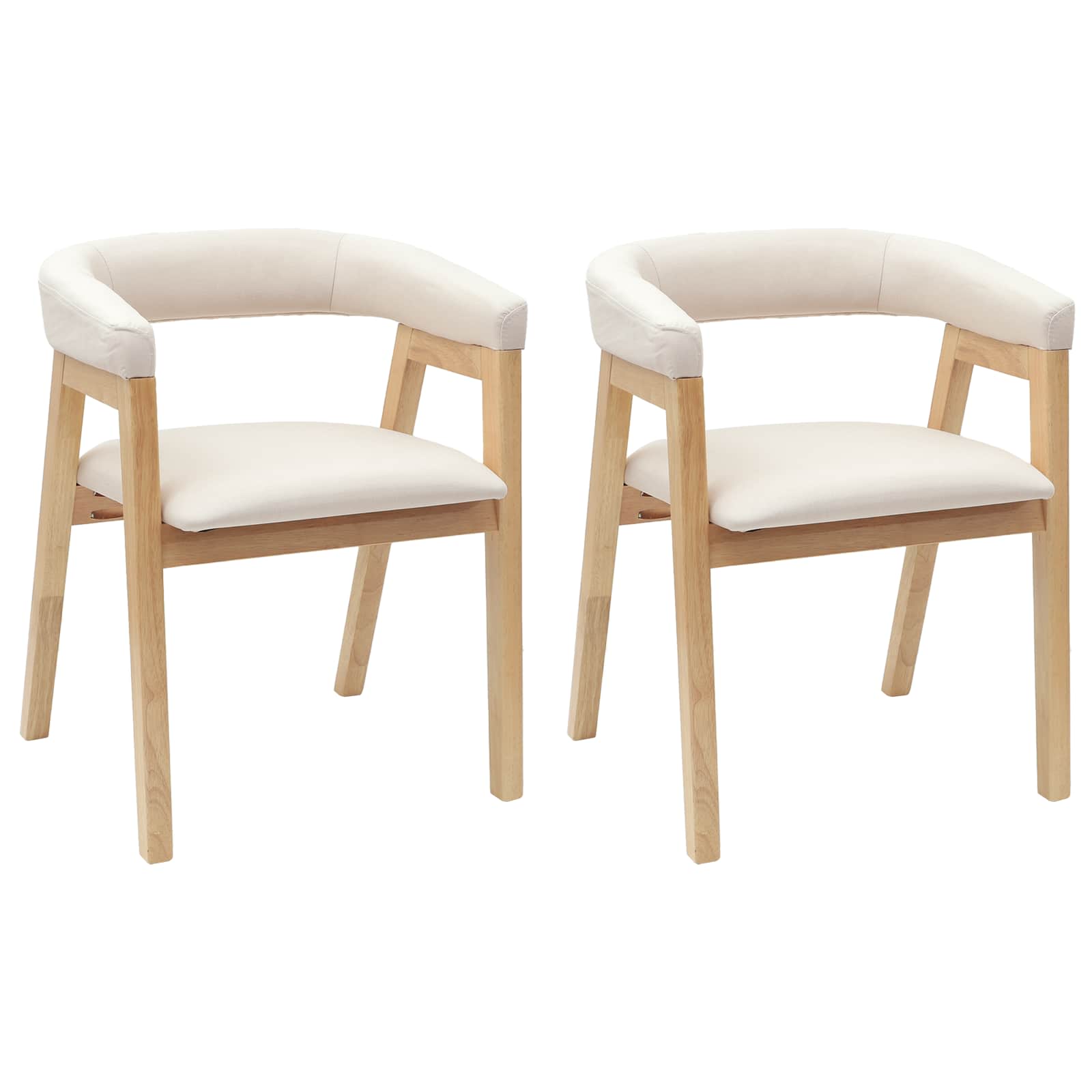 Esszimmerstühle 2 pcs Hellbraun 54 x 57 x 73 cm