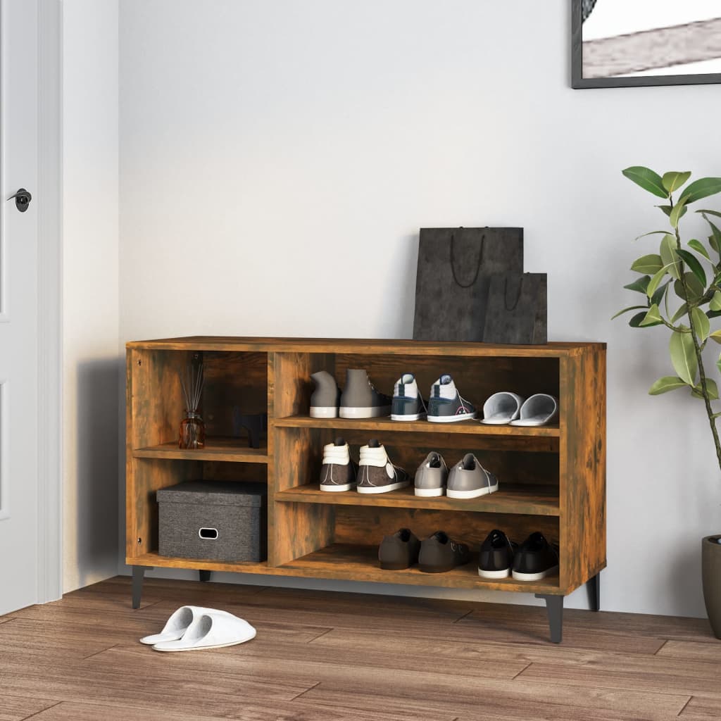 Schuhregal Weiß 102x36x60 cm Holzwerkstoff