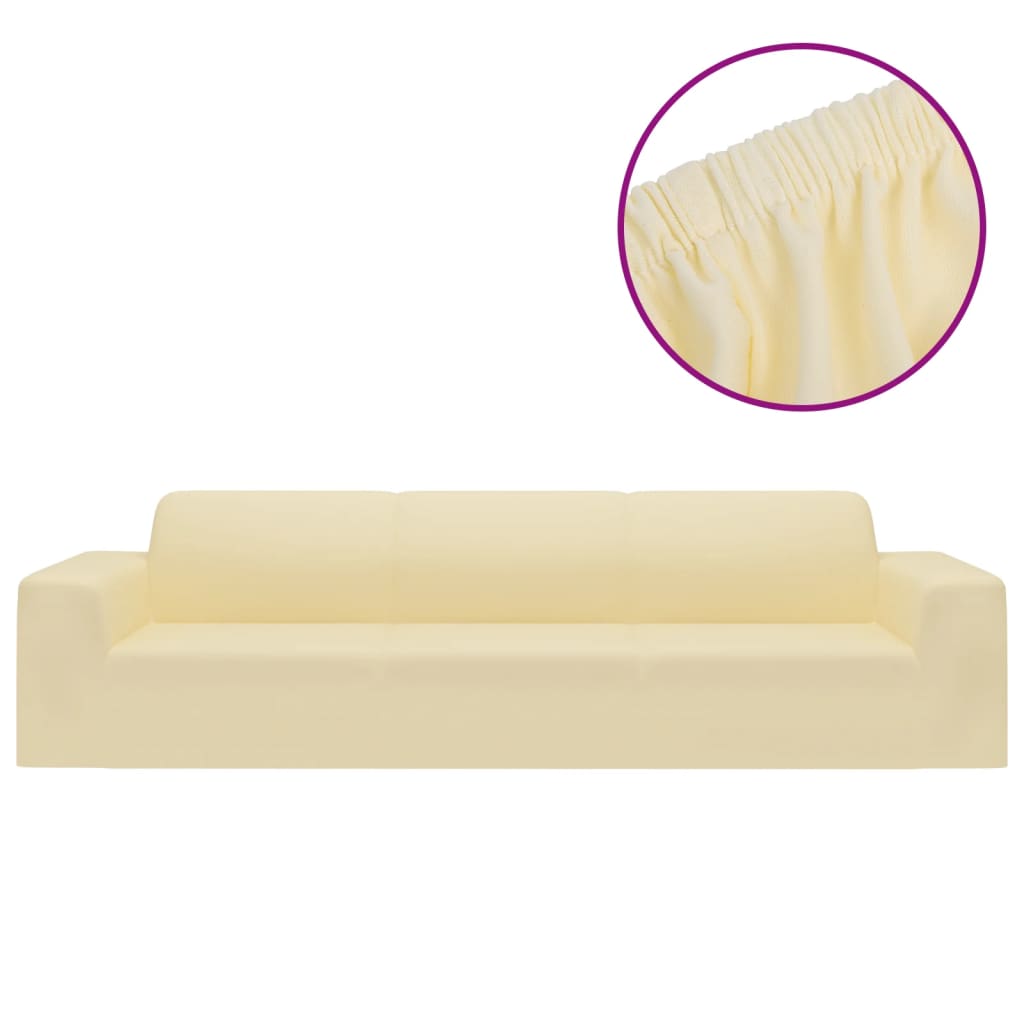 Stretch-Sofahusse Schwarz Polyester-Jersey