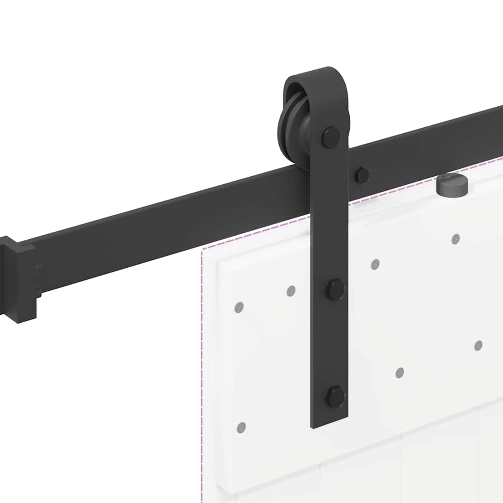 Schiebetürbeschlag-Set SKIEN 183 cm Stahl Schwarz
