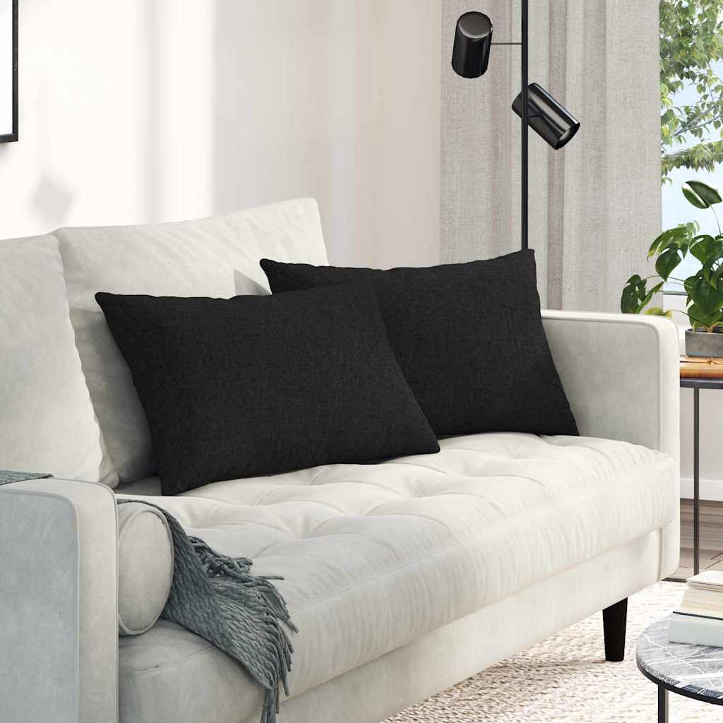 Sofakissen 2 pcs Hellgrau 50 x 30 cm Stoff