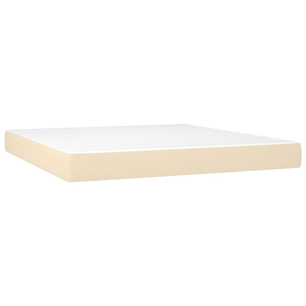Taschenfederkernmatratze Mittel Hellgrau 80x200x20 cm Stoff