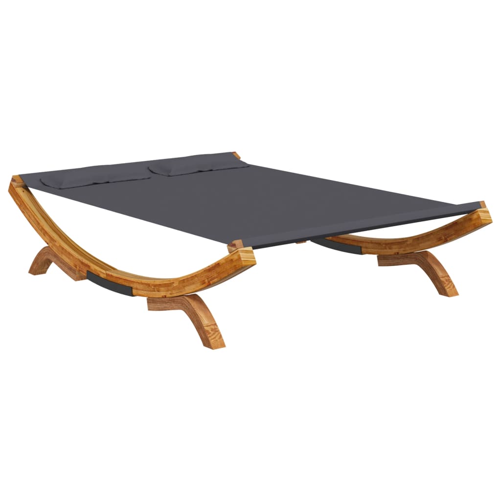 Sonnenliege 165x188,5x46 cm Bugholz Massiv Creme