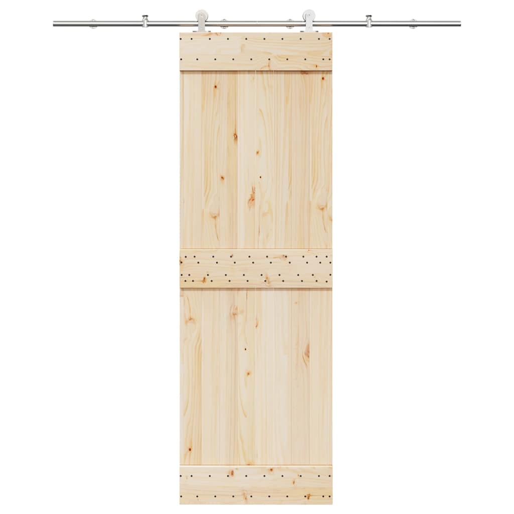 Schiebetür-Beschlagsatz 183 cm Edelstahl Silbern