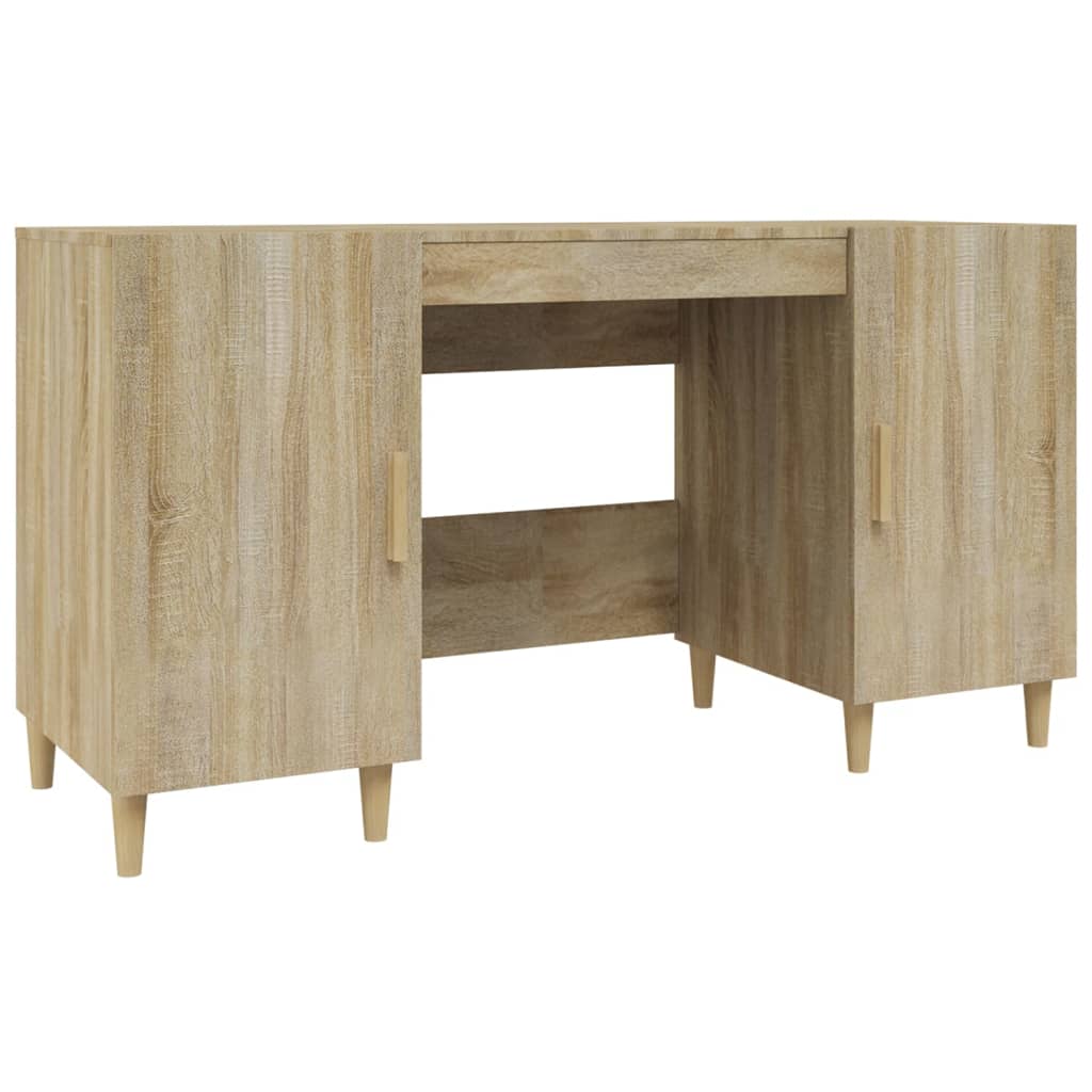 Schreibtisch Weiß 140x50x75 cm Holzwerkstoff