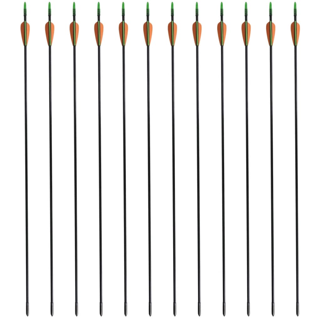 Compoundbogen-Pfeile 30" 0,8 cm Fiberglas 12 Stk.