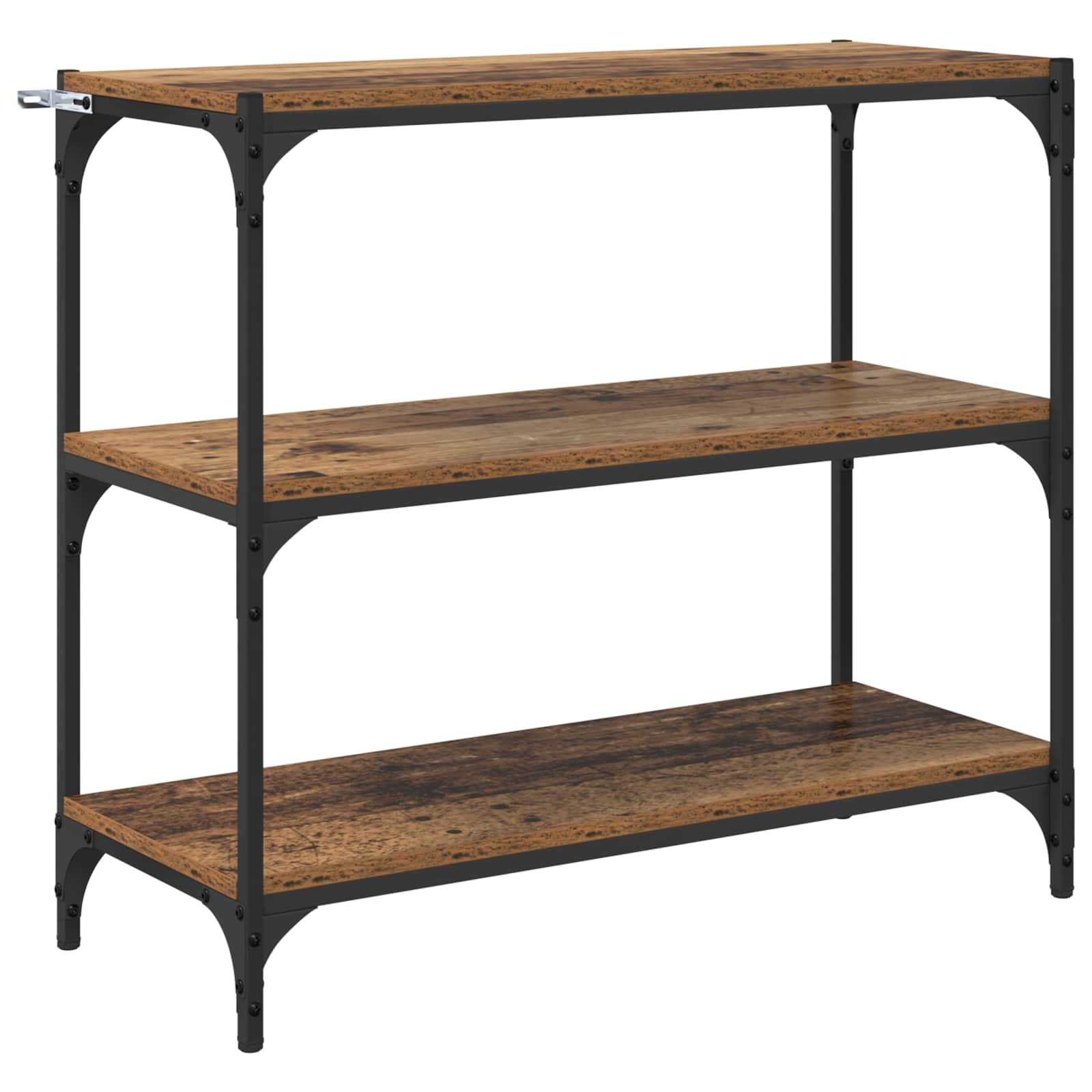 Bücherregal Schwarz 40x33x70,5 cm Holzwerkstoff und Stahl