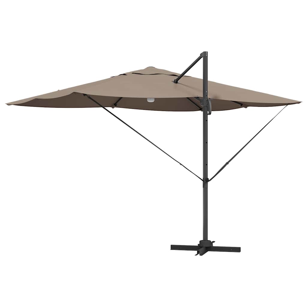 Sonnenschirm Sand 351 x 250 x 253 cm Polyester und Aluminium