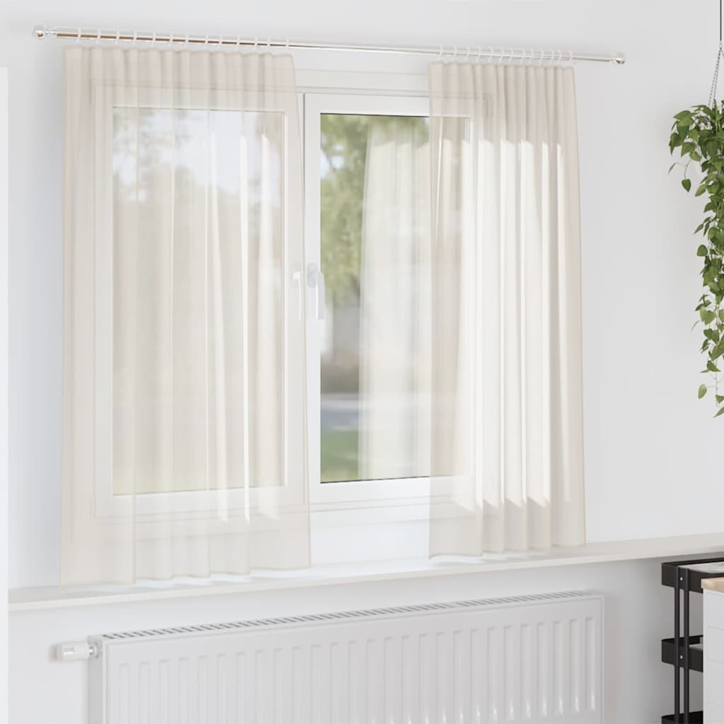 Voile Vorhänge mit Ösen 2 Stk. Apfelgrün 140x140 cm