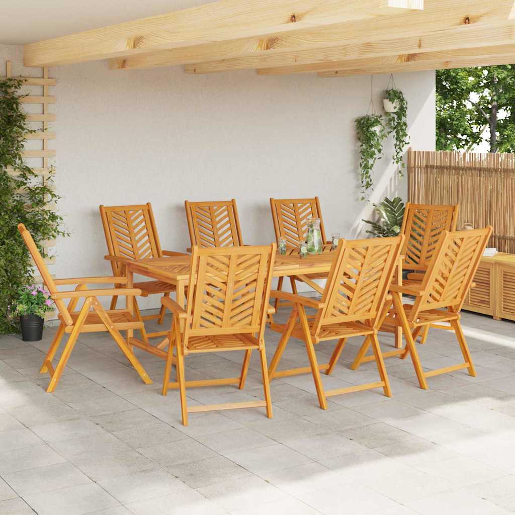 Garten Essgruppe 3 Stk. Braun Massivholz Akazie