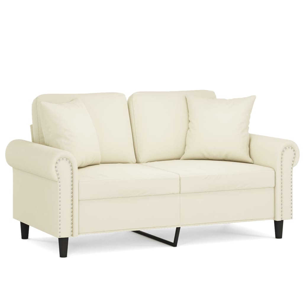 2-Sitzer-Sofa mit Zierkissen Dunkelgrün 120 cm Samt