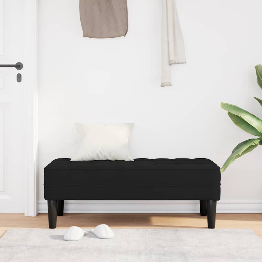 Bank mit Kissen Hellgrau 113 x 57 x 39 cm Samt