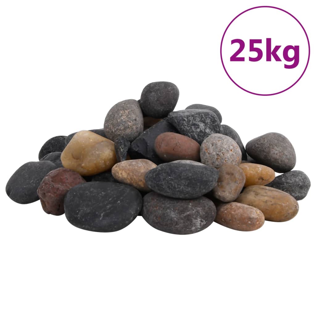 Polierte Kiesel 10 kg Mehrfarbig 2-5 cm
