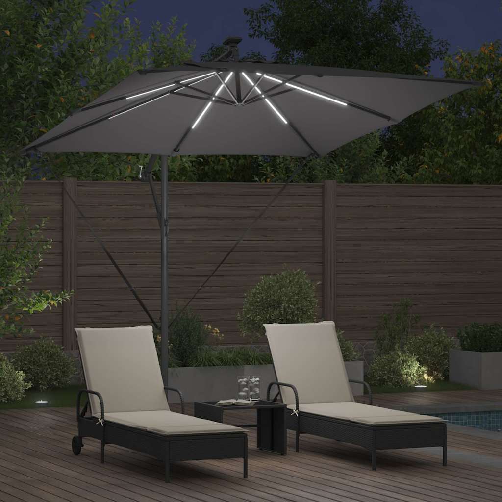 Sonnenschirm Sand 249 x 249 x 250 cm Polyester und Aluminium