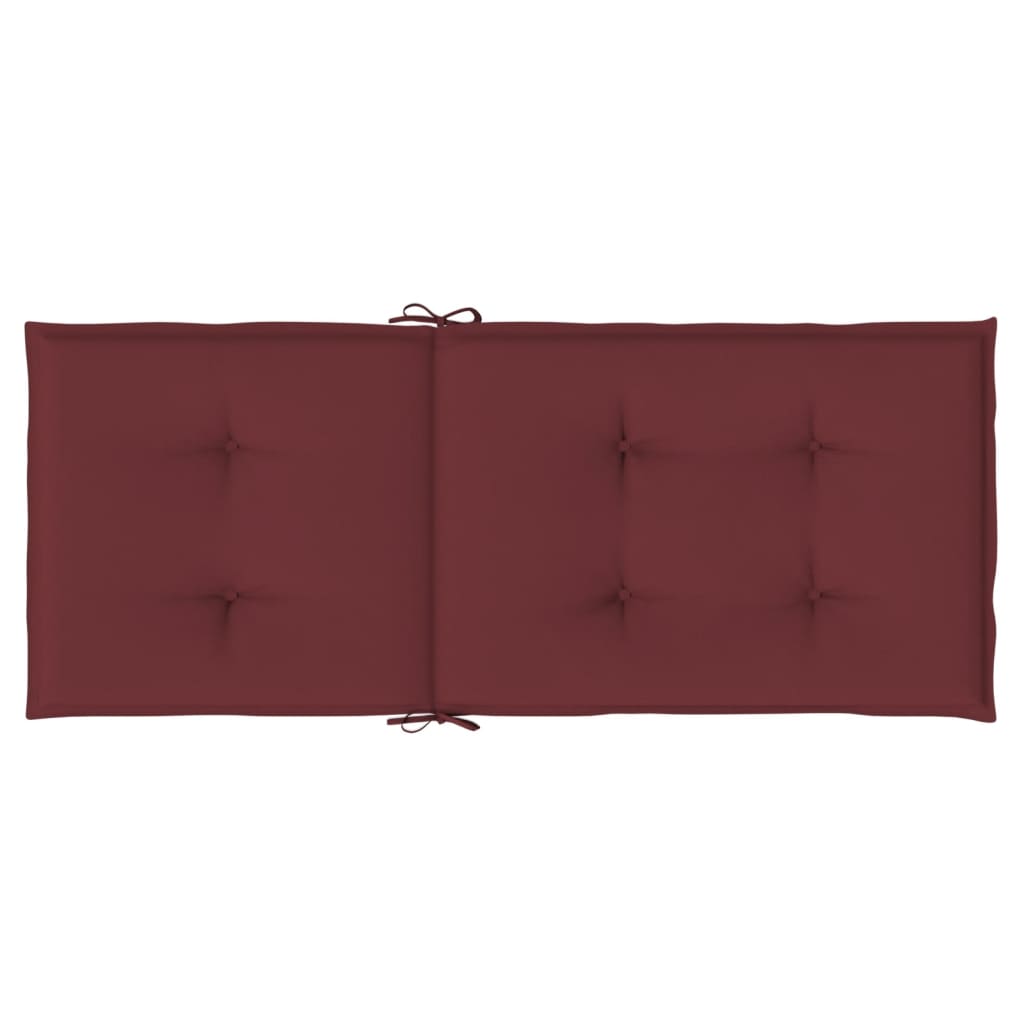Hochlehner-Auflagen 2 Stk. Melange Anthrazit 120x50x7cm Stoff