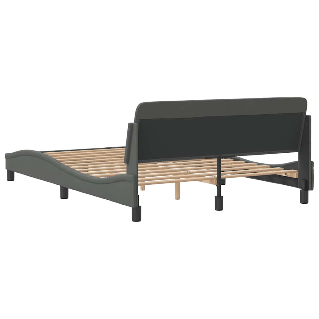 Bettgestell "Dover" Hellgrau 100x190 cm Stoff