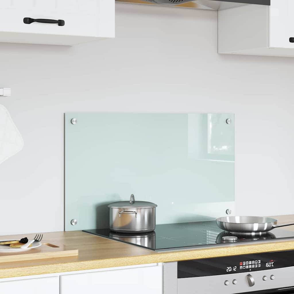 Küchenrückwand 2 pcs Weiß 70 x 40 cm Gehärtetes Glas