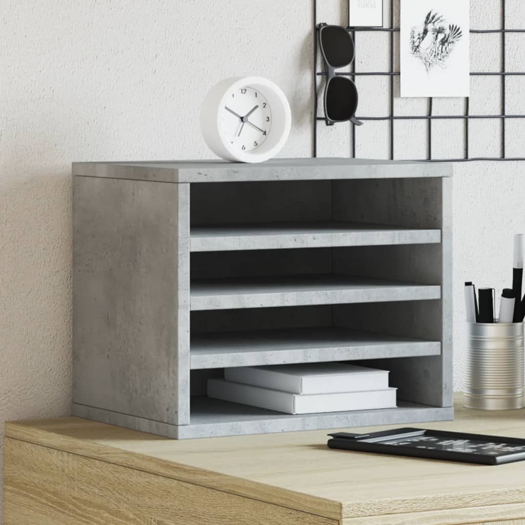 Schreibtisch-Organizer Weiß 36x26x29,5 cm Holzwerkstoff
