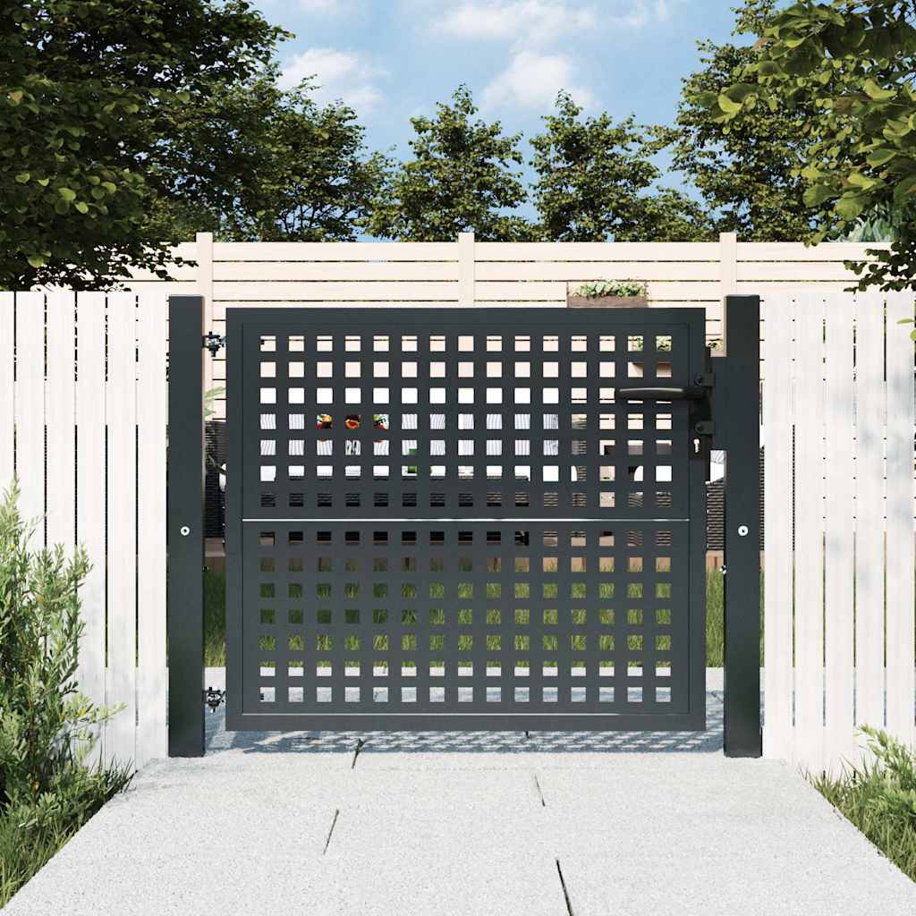 Gartentor Anthrazit 100x75 cm Stahl