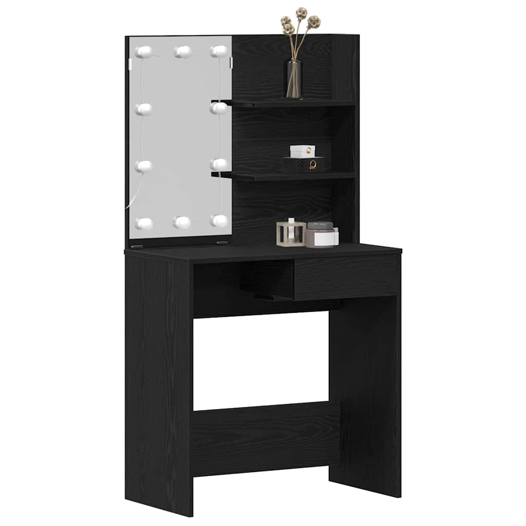 Schminktisch mit LED Weiß 74,5x40x141 cm