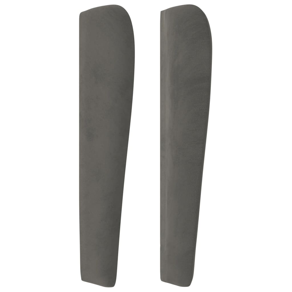 Kopfteil mit Ohren Dunkelblau 93x23x78/88 cm Samt