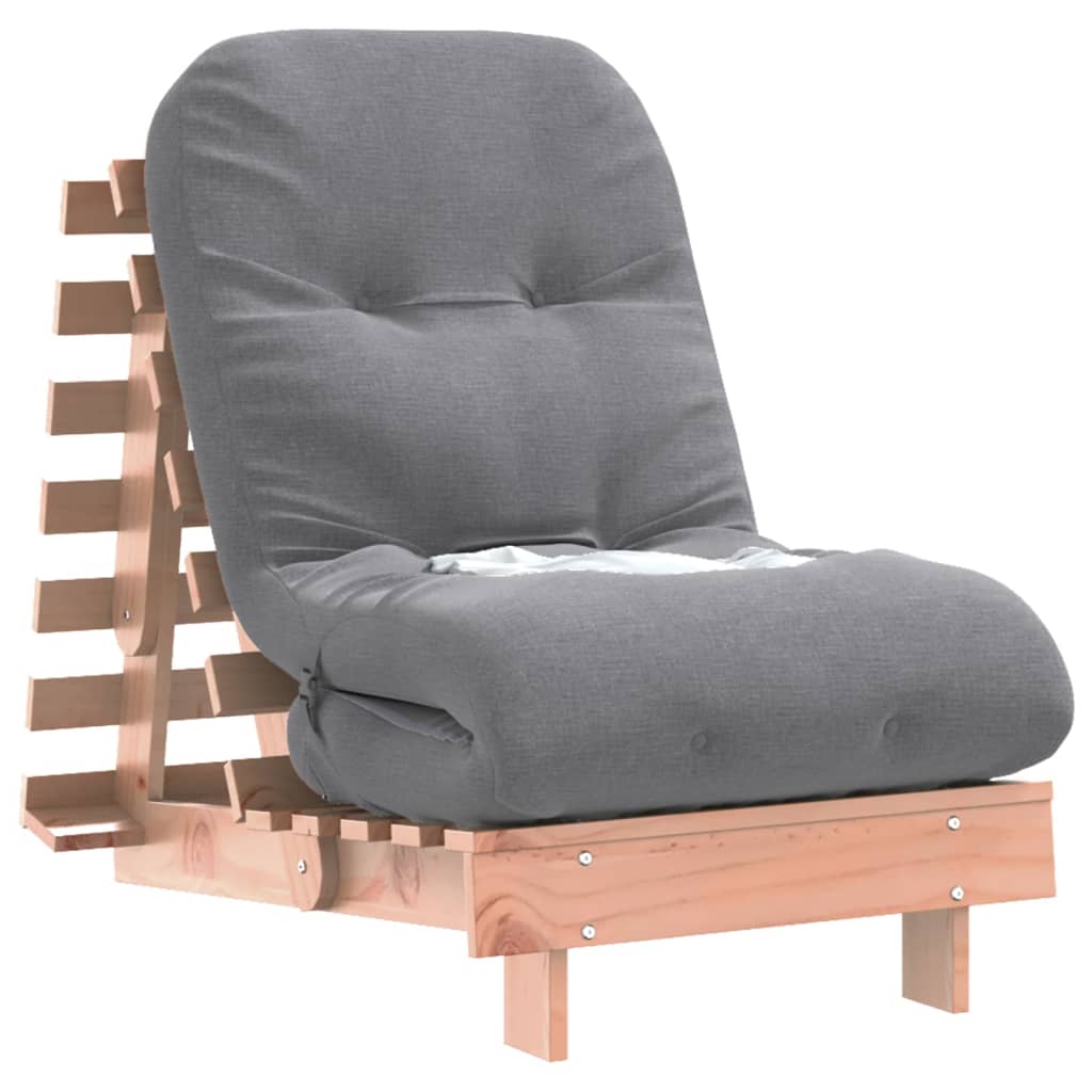 Futon Schlafsofa mit Matratze Braun 70x206x11 Massivholz Kiefer