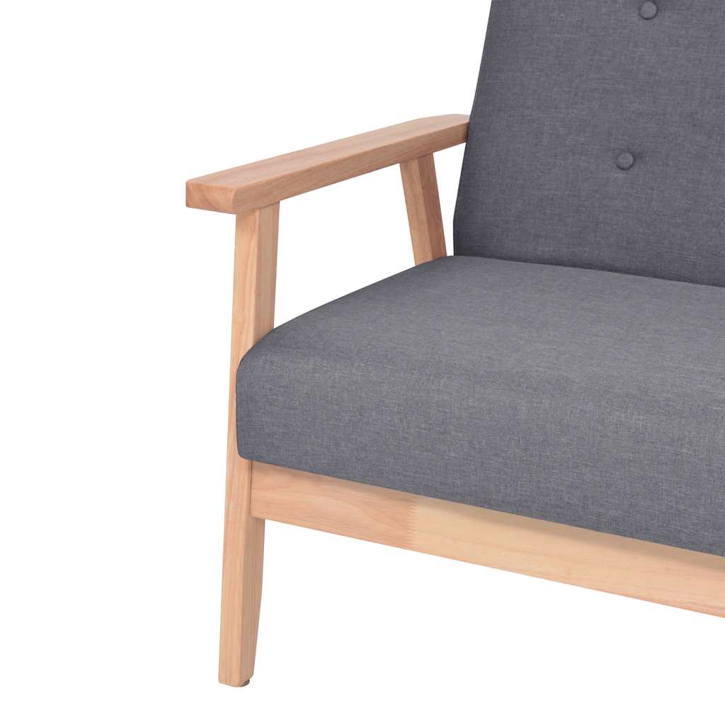 2-Sitzer-Sofa Stoff Hellgrau