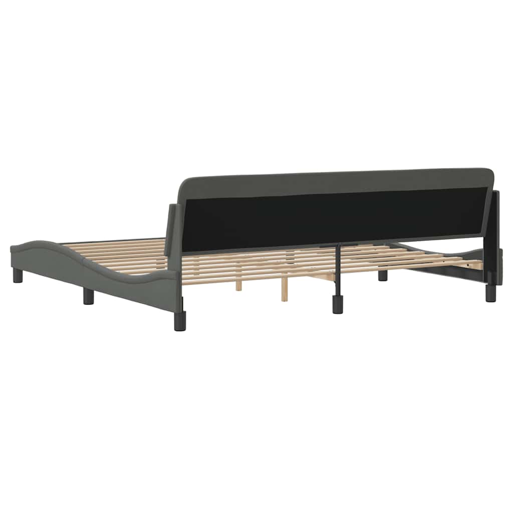 Bettgestell "Dover" Hellgrau 100x190 cm Stoff