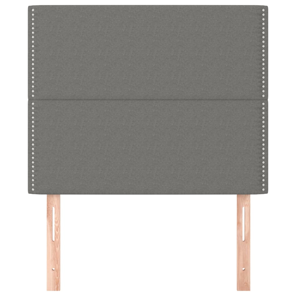 Kopfteil Dunkelgrau 80 x 5 x 118/128 cm Stoff