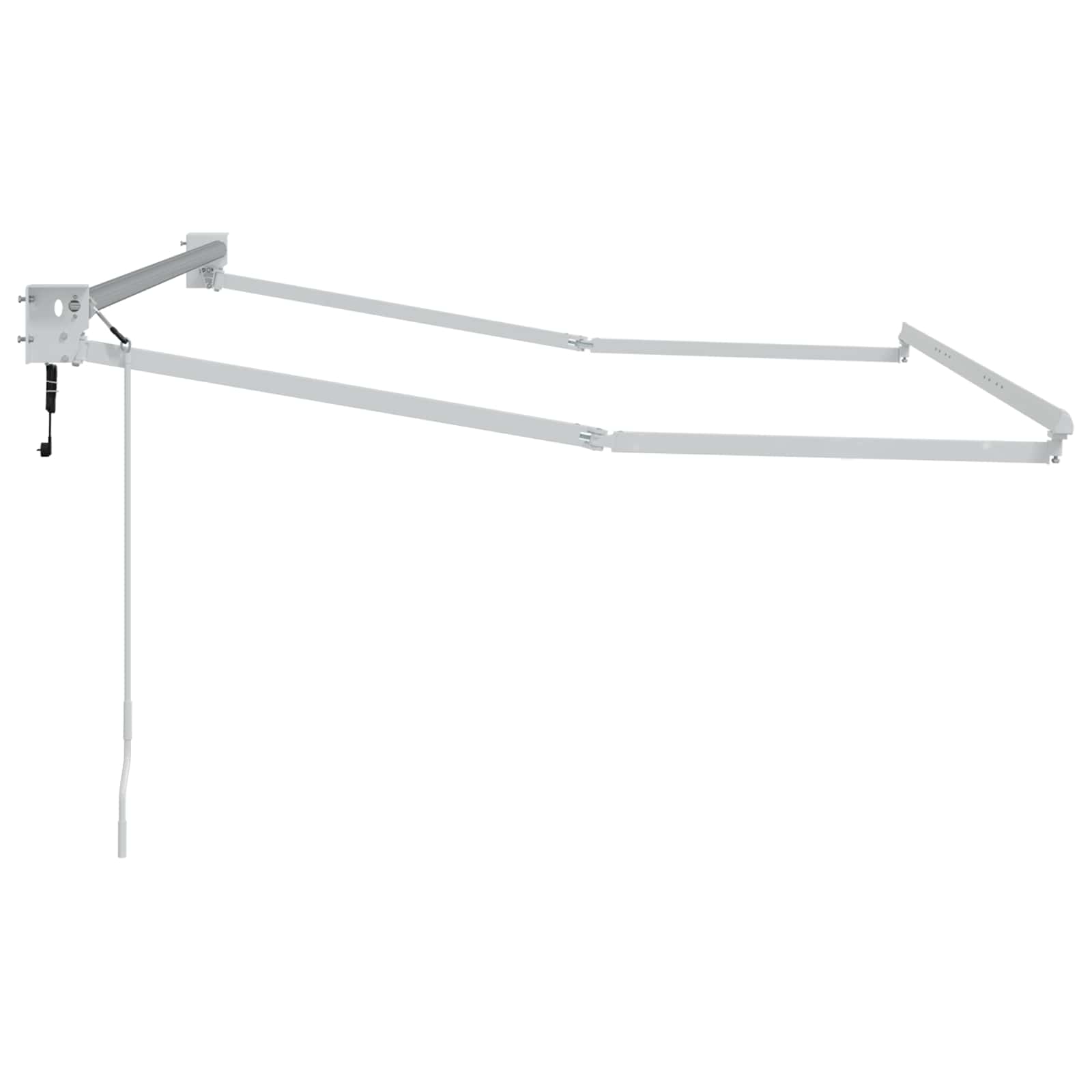 Ausziehbarer Sonnenschirmrahmen Weiß 300 x 250 cm Aluminium