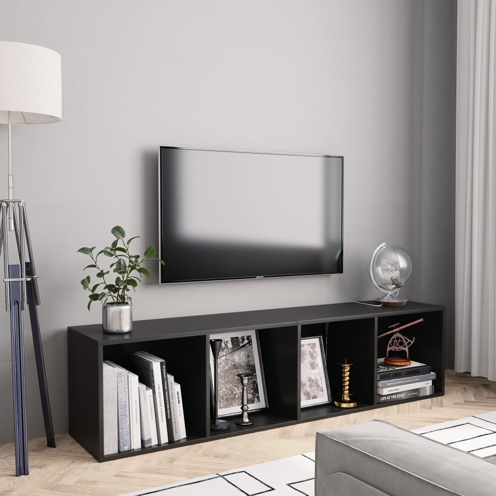 Bücherregal/TV-Schrank Weiß 143×30×36 cm