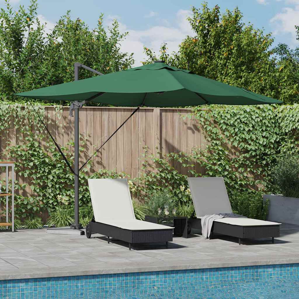 Sonnenschirm Sand 352 x 251 x 265 cm Polyester und Aluminium